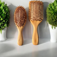 Load image into Gallery viewer, Bamboo Paddle Spa Hairbrush (Square)
