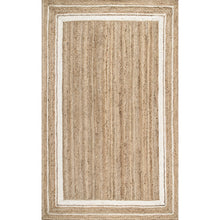 Load image into Gallery viewer, 3x5 Braided Rikki Border Jute Area Rug
