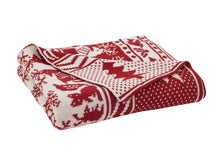 Load image into Gallery viewer, Reversible Christmas Design Knitted Throw Blanket 50" W x 60" L [Online Only]
