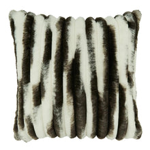 Load image into Gallery viewer, Striped Faux Fur Decorative Filled Throw Pillow 18" W x 18" L [Online Only]
