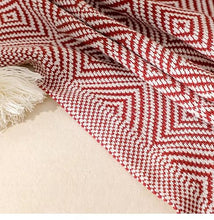 Load image into Gallery viewer, Modern Diamond Knitted Throw Blanket with Tassel 50" W x 60" L [Online Only]
