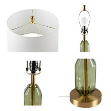 Load image into Gallery viewer, Faceted Green Glass Table Lamp [Online Only]
