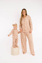 Load image into Gallery viewer, Vintage Floral Stripe Women's Bamboo Pajama Set
