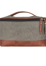 Load image into Gallery viewer, Cove Up-Cycled Canvas and Vegan Leather Dopp Toiletry Bag
