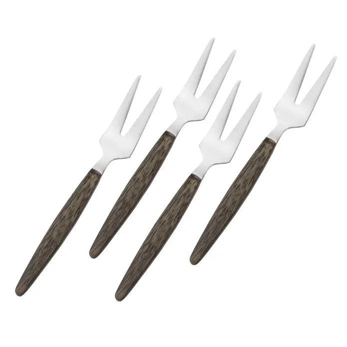 Gray Acacia Wood Cocktail Forks