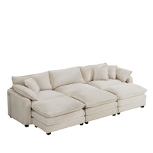 Load image into Gallery viewer, Modern Oversized Modular Cushion Sofa With Ottoman [Online Only]

