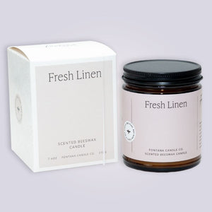 Fresh Linen Essential Oil Beeswax Jar Candle