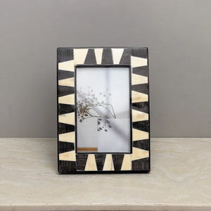 Black Horn & Bone Photo Frame 4x6