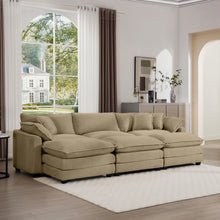 Load image into Gallery viewer, Modern Oversized Modular Cushion Sofa With Ottoman [Online Only]
