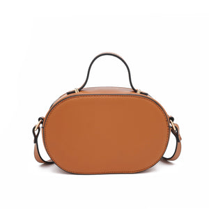Anna Opal Shape Hard Case Crossbody Bag with Top Handle (Various Colors)