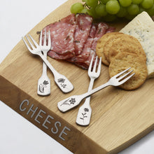 Load image into Gallery viewer, Matte Floral Appetizer Fork
