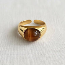 Load image into Gallery viewer, Vintage Inspired Imitation Tiger Eye Adjustable Ring
