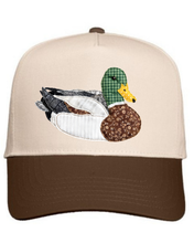 Load image into Gallery viewer, Faux Patchwork Duck Hunting Snapback Hat
