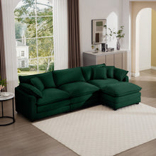Load image into Gallery viewer, Modern Oversized Modular Cushion Sofa With Ottoman [Online Only]
