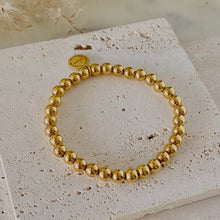 Load image into Gallery viewer, Gold Beaded Bracelet with 18k Gold Plated Stainless Steel Beads

