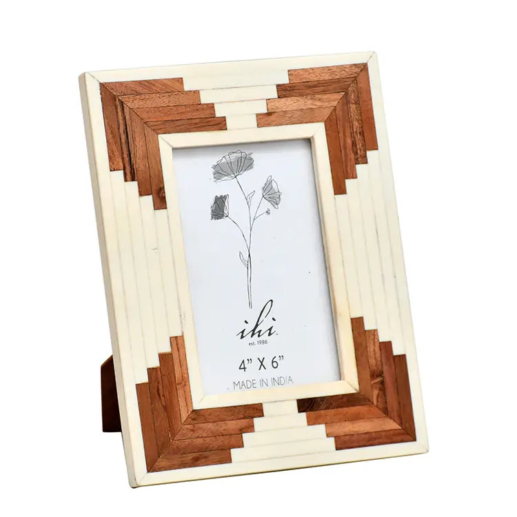 Bone & Wood Photo Frame 4 X 6