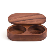 Load image into Gallery viewer, Acacia Wood Salt &amp; Pepper Pinch Pot w/ Cover
