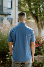 Load image into Gallery viewer, Clear Blue Textured Short-Sleeve Shirt
