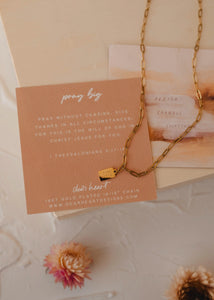 Pray Big Mini Tag Necklace