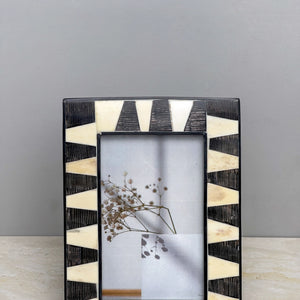 Black Horn & Bone Photo Frame 4x6