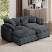 Load image into Gallery viewer, Modern Oversized Modular Cushion Sofa With Ottoman [Online Only]
