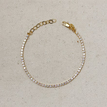 Load image into Gallery viewer, 18k Gold Filled 2mm Cz Tennis Bracelet
