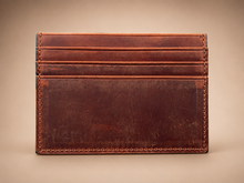 Load image into Gallery viewer, Leather Minimalist Card Holder Wallet, Finished Edges
