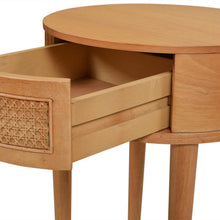 Load image into Gallery viewer, Cabana Round Cane Storage Side Table - Natural Brown Oak [Online Only]
