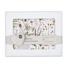 Load image into Gallery viewer, Greens and Flowers Notecards with Envelopes - Set of 16

