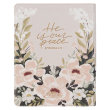 Load image into Gallery viewer, KJV Note-Taking Bible Faux Leather Floral Printed Psalm 91:4
