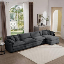 Load image into Gallery viewer, Modern Oversized Modular Cushion Sofa With Ottoman [Online Only]
