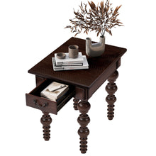 Load image into Gallery viewer, Solid Wood End Table with Drawer in Espresso Finish [Online Only]
