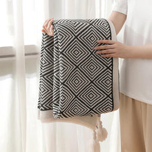 Load image into Gallery viewer, Modern Diamond Knitted Throw Blanket with Tassel 50" W x 60" L [Online Only]
