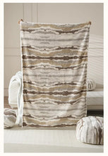 Load image into Gallery viewer, Stripe Faux Fur Fleece Reversible Throw Blanket 60" W X 80" L [Online Only]
