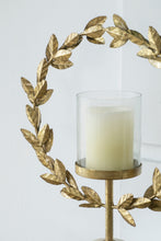 Load image into Gallery viewer, Iron Floral Hurricane With Marble Base [Online Only]
