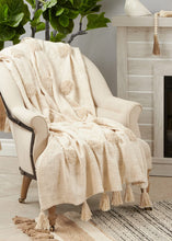 Load image into Gallery viewer, Boho Tufted Dot Tassel Cotton Throw Blanket 50" W x 60" L [Online Only]
