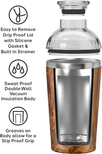 OGGI Groove Insulated Cocktail Shaker