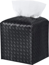 Load image into Gallery viewer, Square Faux Leather Tissue Box Cover
