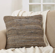 Load image into Gallery viewer, Woven Chindi Striped Jute Cotton Decorative Throw Pillow [Online Only]
