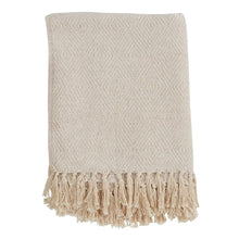 Load image into Gallery viewer, Sevan Collection Soft 100% Cotton Diamond Weave Throw Blanket, 50" W x 60" L [Online Only]

