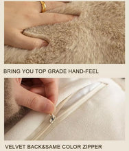 Load image into Gallery viewer, Fennco Styles Luxury Faux Fur Decorative Filled Throw Pillow 18" W x 18" L [Online Only]
