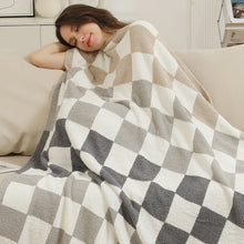 Load image into Gallery viewer, Multicolor Checkered Reversible Throw Blanket
