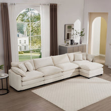 Load image into Gallery viewer, Modern Oversized Modular Cushion Sofa With Ottoman [Online Only]
