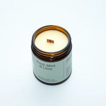 Load image into Gallery viewer, Fresh Mint &amp; Lime Essential Oil Beeswax Jar Candle
