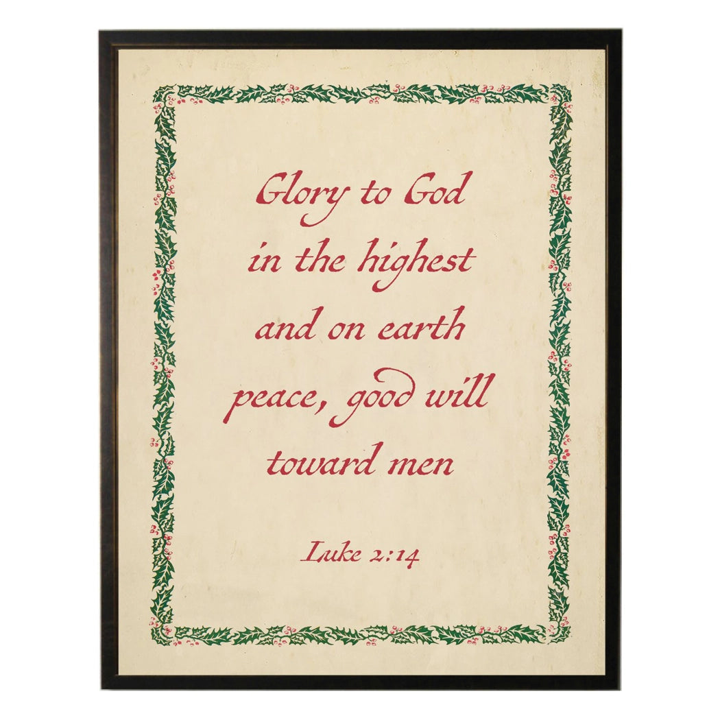 Glory to God in the Highest Framed Print 8x10