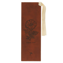 Load image into Gallery viewer, Bookmark Faux Leather Brown Amazing Grace 2 Cor. 12:9
