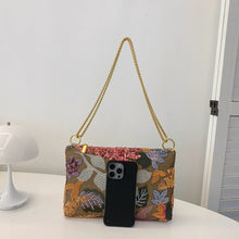 Load image into Gallery viewer, Embroidered Sequin Hand-Held Chain Bag
