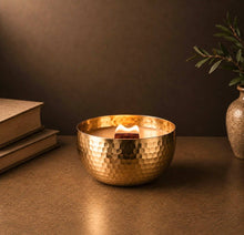 Load image into Gallery viewer, Pumpkin &amp; Persimmons Solid Brass 14oz Pure Soy Candle
