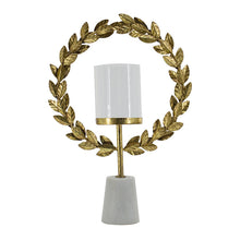 Load image into Gallery viewer, Iron Floral Hurricane With Marble Base [Online Only]

