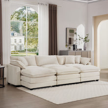 Load image into Gallery viewer, Modern Oversized Modular Cushion Sofa With Ottoman [Online Only]
